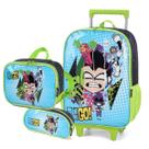 Mochila de Rodinhas Lancheira e Estojo Jovens Titans Luxcel