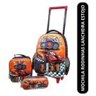 Mochila de Rodinhas Lancheira Estojo Rush Web Escolar