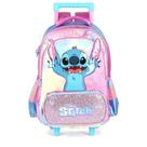 Mochila de Rodinhas Luxcel Com Alça Stitch Glitter Roxo Mochila de Rodinhas Luxcel Com Alça Stitch Glitter Roxo