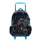 Mochila de Rodinhas Masculina Video Game Preta Mochila de Rodinhas Masculina Video Game Preta