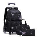 Mochila de Rodinhas MITOWERMI Boys Trolley Space-Galaxy com Lancheira