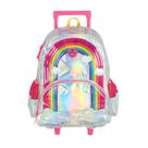 Mochila de Rodinhas Sem Alça Luxcel Up4You ArcoIris Prata