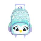Mochila de Rodinhas Sem Alça Luxcel Up4You Coruja Verde