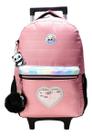Mochila de rodinhas xeryus tween panda rosa