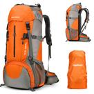 Mochila de Senderismo King'sGuard 70L Impermeable para Camping Naranja