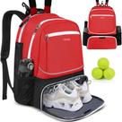 Mochila de Tenis Ytonet para 2 Raquetas con Compartimento Aislado para Zapatos Mochila de Tenis Ytonet para 2 Raquetas con Compartimento Aislado para Zapatos