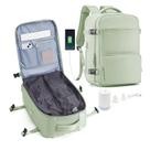 Mochila de viagem a vácuo com bomba, selo de compressão a vácuo Vacpack Mochila Airback para laptop para mulheres e homens, mochila de mão, itens pessoais, mala de viagem, bagagem, mochila comercial aprovada por voo, verde menta