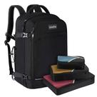 Mochila de viagem Asenlin 40L para mulheres e homens com laptop de 17" preta