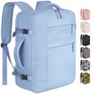 Mochila de viagem Capolo para mulheres e homens, mochila impermeável para laptop, mochila de mão aprovada pelas companhias aéreas, bolsa de livros de computador para negócios, trabalho e viagens, serve para laptop de 15,6 polegadas (azul)