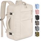 Mochila de viagem Capolo para mulheres e homens, mochila impermeável para laptop, mochila de mão aprovada pelas companhias aéreas, bolsa de livros de computador para negócios, trabalho e viagens, serve para laptop de 15,6 polegadas (bege)