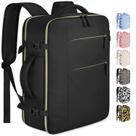 Mochila de viagem Capolo para mulheres e homens, mochila impermeável para laptop, mochila de mão aprovada pelas companhias aéreas, bolsa de livros de computador para negócios, trabalho e viagens, serve para laptop de 15,6 polegadas (preta)