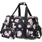 Mochila de viagem Capolo Waterproof Weekender preta floral