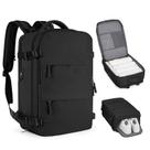 Mochila de viagem coofay grande impermeável para mulheres/homens preta