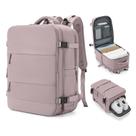Mochila de viagem coowoz Carry On para mulheres e homens rosa lótus
