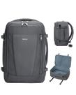 Mochila de viagem ECOHUB 17" com porta USB e capa de bagagem cinza