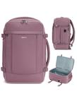 Mochila de viagem ECOHUB para mulheres 30L com carregamento USB rosa