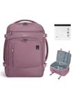 Mochila de viagem ECOHUB Spirit Airlines 30L com porta USB rosa
