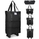 Mochila de Viagem Expansiva com Rodas VOOWO - Preta