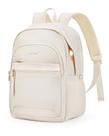 Mochila de viagem LIGHT FLIGHT para mulheres, laptop de 15,6", bege