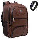 Mochila De Viagem Masculina Couro Reforçada Espaçosa Escolar Mochila De Viagem Masculina Couro Reforçada Espaçosa Escolar