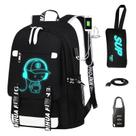 Mochila de viagem para laptop ASXMA Luminous Pattern à prova d'água