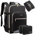 Mochila de viagem para laptop LOVEVOOK 50L impermeável 46 cm preta