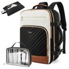 Mochila de viagem Telena para mulheres para laptop de 15,6 polegadas preta