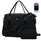 Mochila de viagem WANDF para Spirit Airlines com porta USB preta