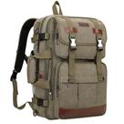 Mochila de viagem WITZMAN Canvas para homens com laptop Army de 17 polegadas