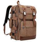 Mochila de viagem WITZMAN Canvas para homens com laptop de 17 polegadas marrom