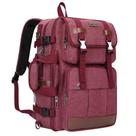 Mochila de viagem WITZMAN Canvas para mulheres com laptop de 17 polegadas vermelha