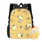 Mochila DIEZ Pompompurin 3D de desenho animado para unissex Mochila DIEZ Pompompurin 3D de desenho animado para unissex