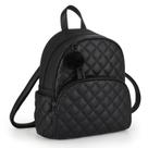 Mochila ECOSUSI Mini Leather para mulheres com pingentes de pompa