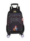 Mochila Escolar 2 em 1 Costas e Rodas Super Mario