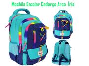 Mochila Escolar Arco-íris Cores Fashion 17630