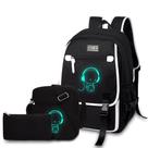 Mochila escolar Asge Large, conjunto de 3 peças, reflexiva, impermeável Mochila escolar Asge Large, conjunto de 3 peças, reflexiva, impermeável
