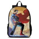 Mochila Escolar Avulsa Infantil Menino Estampa Herói Super Voador Capa Vermelha Estilo Quadrinhos Mochila Escolar Avulsa Infantil Menino Estampa Herói Super Voador Capa Vermelha Estilo Quadrinhos