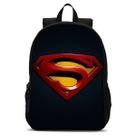 Mochila Escolar Avulsa Infantil Menino Estampa Herói Super Voador Capa Vermelha Estilo Quadrinhos