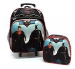 Mochila Escolar Batman Vs Superman Rodinhas G + Lancheira F4