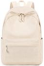Mochila escolar Bluboon Corduroy para meninas adolescentes bege