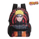 Mochila Escolar Bolsa Akatsuki Naruto Anime Preta Costas