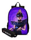 Mochila Escolar Com Estojo Infantil Wandinha