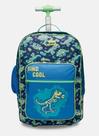 Mochila Escolar Com Rodinha Dinossauro Fósseis Puket Azul Azul-petróleo Mochila Escolar Com Rodinha Dinossauro Fósseis Puket Azul Azul-petróleo