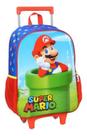 Mochila Escolar Com Rodinha Super Mario Azul - Luxcel Mochila Escolar Com Rodinha Super Mario Azul - Luxcel