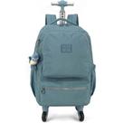 Mochila Escolar com Rodinhas 360 Graus Up4You Azul Azul