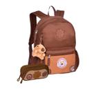 Mochila Escolar Costas Estojo Duplo Capivara Juvenil Meninas Mochila Escolar Costas Estojo Duplo Capivara Juvenil Meninas