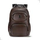 Mochila Escolar Couro Impermeável Grande Masculina marrom