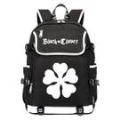 Mochila escolar de anime Black Clovers para meninos e meninas adolescentes Mochila escolar de anime Black Clovers para meninos e meninas adolescentes