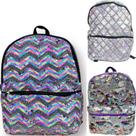 Mochila Escolar de Costa Infantil Paete Prata Muda de Cor Rosa Roxo Azul Sortido Clio