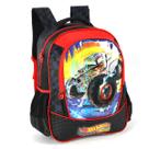 Mochila Escolar De Costas Hot Wheels Carros Luxcel Preto